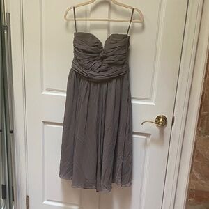 Vintage hmm Gray Strapless Dress